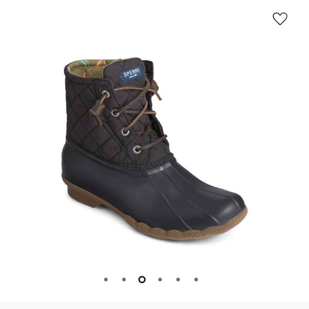 Sperry Black Quilted Duck Boots